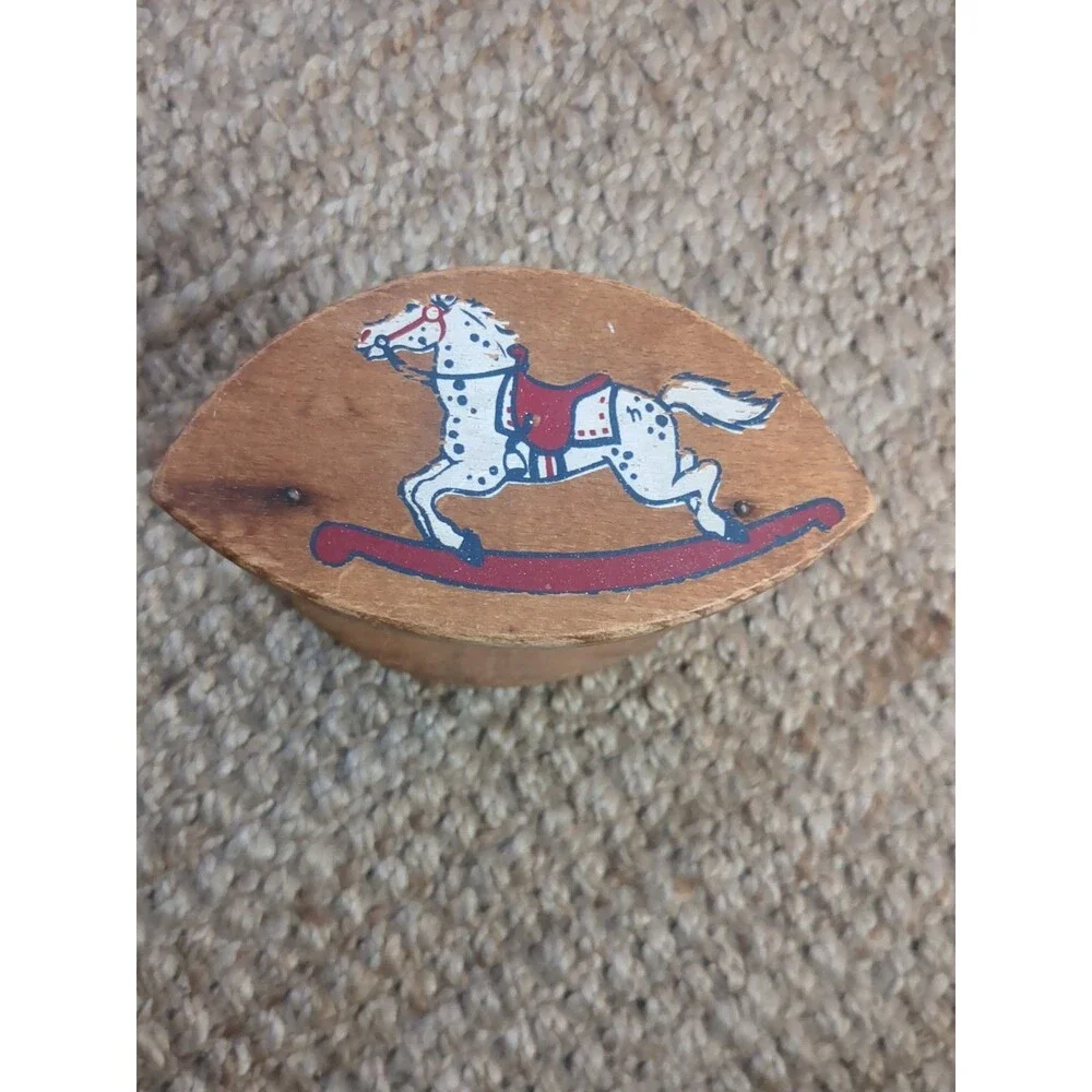 Vintage Abacus 1940s Holgate Wood Rocking Horse Toy Educational Collectible